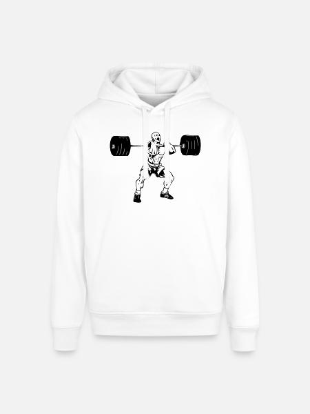 weightlifting - Stanley/Stella Sounder Side Pocket Hoodie - white