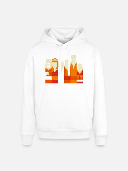 Inconceivably Minimal - Stanley/Stella Sounder Side Pocket Hoodie - white