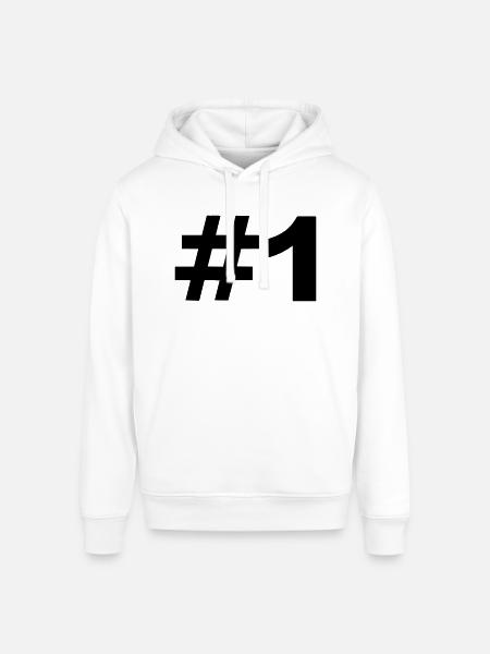 Number 1 - Stanley/Stella Sounder Side Pocket Hoodie - white