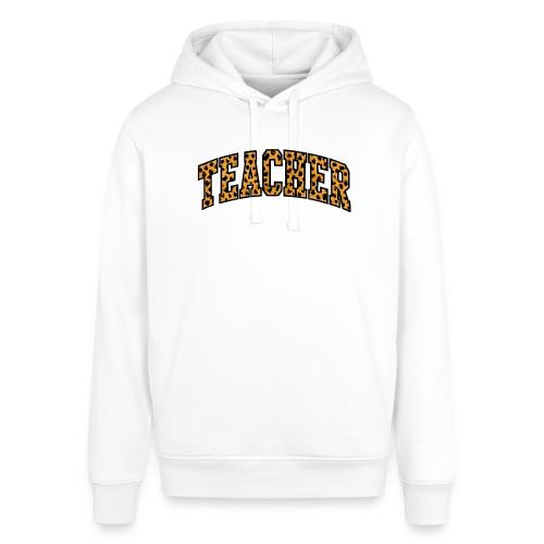 Leopard Print Teacher Typography - Stanley/Stella Sounder Side Pocket Hoodie