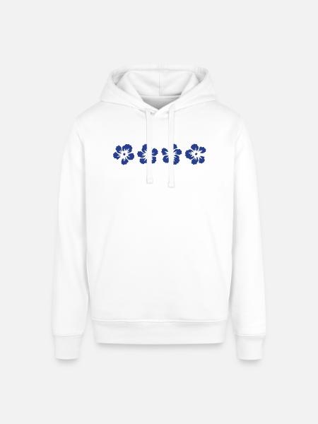 hawaii hibiscus flower - Stanley/Stella Sounder Side Pocket Hoodie - white