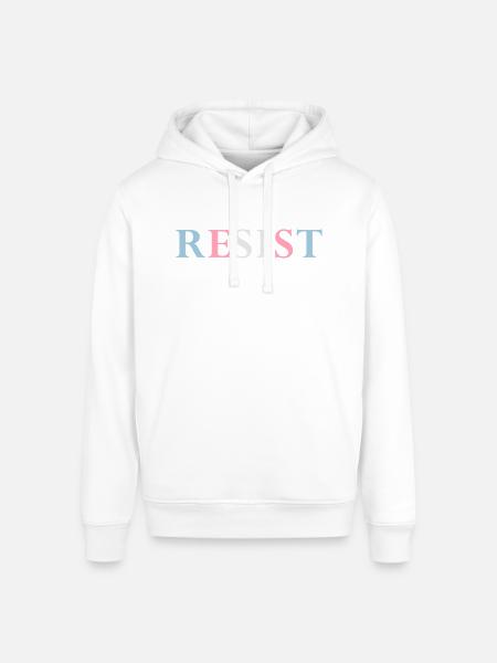 RESIST - Trans Trans - Stanley/Stella Sounder Side Pocket Hoodie - white