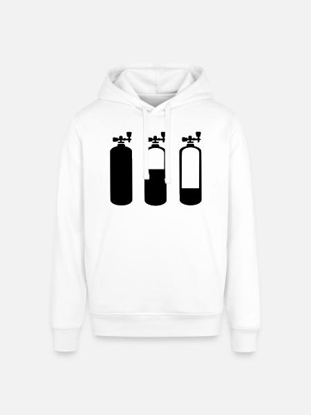 scuba diving - Stanley/Stella Sounder Side Pocket Hoodie - white