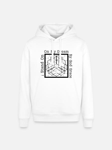 On My Dream Fractal Web - Stanley/Stella Sounder Side Pocket Hoodie - white