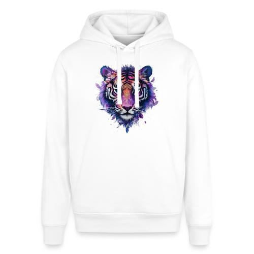Mystic Violet Tiger - Stanley/Stella Sounder Side Pocket Hoodie