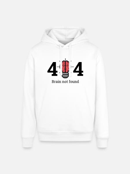 Brain not found - Stanley/Stella Sounder Side Pocket Hoodie - white