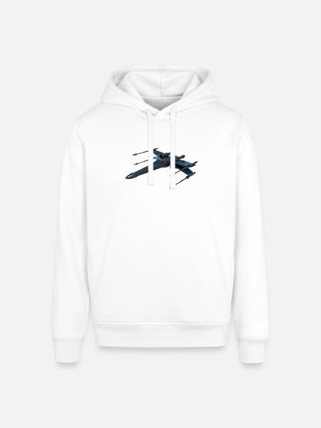 Stealth Fighter Jet Design - Stanley/Stella Sounder Side Pocket Hoodie - white