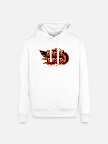 Rogue Rider Moto Logo - Stanley/Stella Sounder Side Pocket Hoodie - white