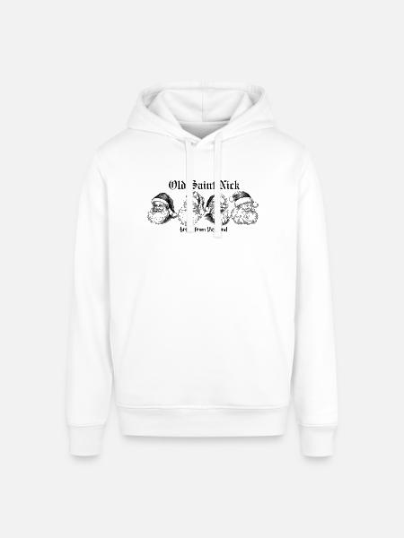 Old Saint Nick - Stanley/Stella Sounder Side Pocket Hoodie - white