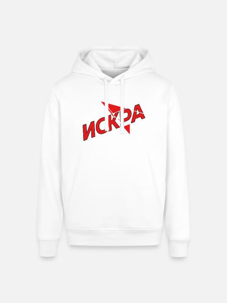 Iskra Red Spark Logo - Stanley/Stella Sounder Side Pocket Hoodie - white