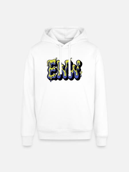 comic-speech-bubble--neon-slime-texture-inside- - Stanley/Stella Sounder Side Pocket Hoodie - white