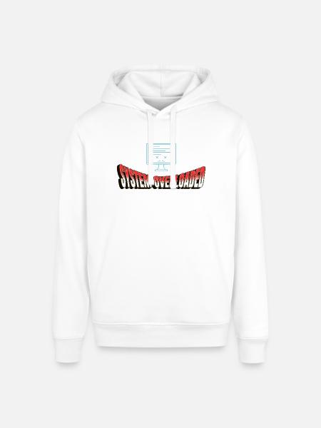 System Overloaded Graphic - Stanley/Stella Sounder Side Pocket Hoodie - white