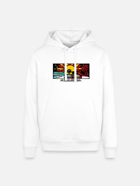 Un-Belize-able Views - Stanley/Stella Sounder Side Pocket Hoodie - white
