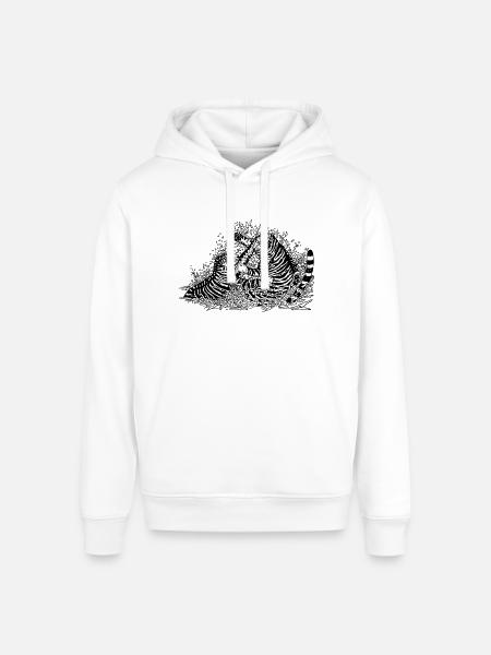Fighting tigers - Stanley/Stella Sounder Side Pocket Hoodie - white