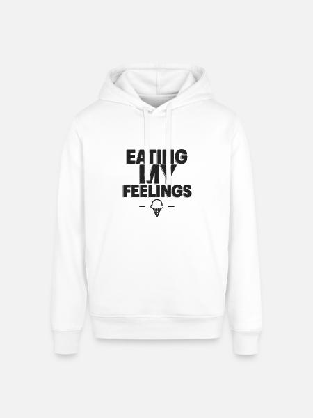 Eating My Feelings - Stanley/Stella Sounder Side Pocket Hoodie - white