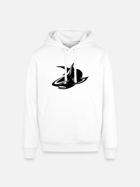 Shark - Stanley/Stella Sounder Side Pocket Hoodie - white
