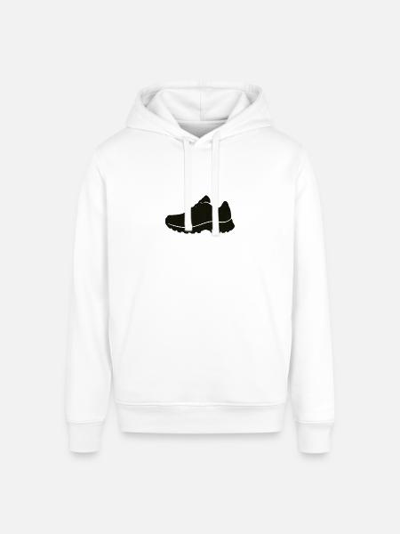 Jetblack Sneaker Silhouette - Stanley/Stella Sounder Side Pocket Hoodie - white