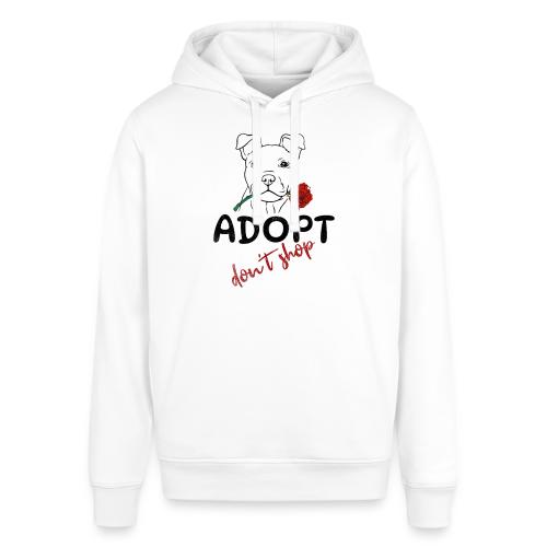 Retro Adopt Dont Shop Cute Puppy Rose Tee - Stanley/Stella Sounder Side Pocket Hoodie