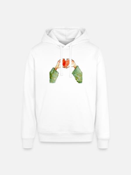 Hands Heart - Stanley/Stella Sounder Side Pocket Hoodie - white