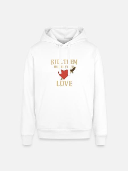 Heart and Dagger - Stanley/Stella Sounder Side Pocket Hoodie - white
