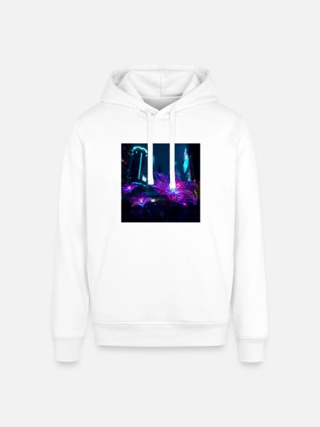 Neon Veins - Stanley/Stella Sounder Side Pocket Hoodie - white