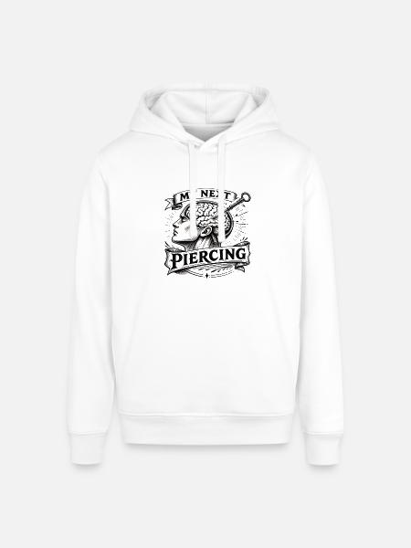 My Next Piercing Brain - Stanley/Stella Sounder Side Pocket Hoodie - white