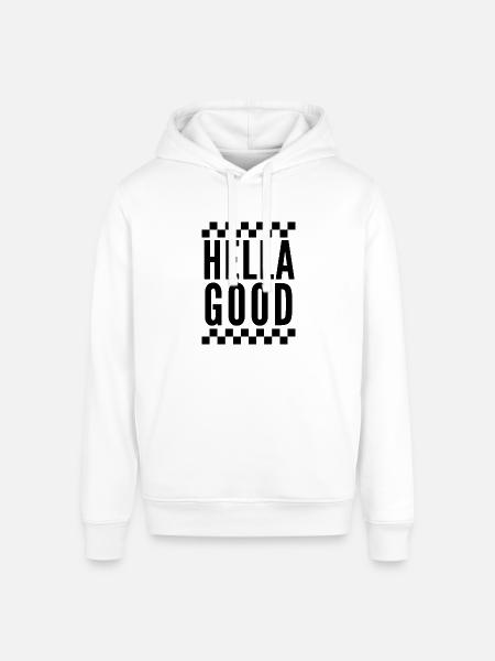 Hella Good Ska Checkerboard - Stanley/Stella Sounder Side Pocket Hoodie - white