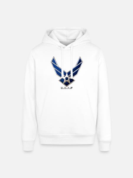 usaf - Stanley/Stella Sounder Side Pocket Hoodie - white