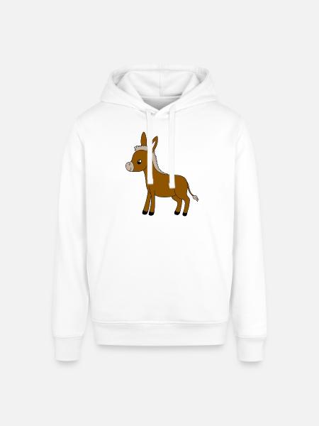 Little Donkey - Stanley/Stella Sounder Side Pocket Hoodie - white