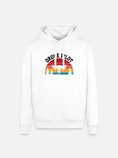 Drone Pilot - Stanley/Stella Sounder Side Pocket Hoodie - white