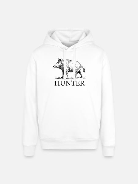 Hog Hunter - Stanley/Stella Sounder Side Pocket Hoodie - white