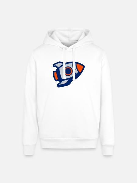 Launching Rocket Silhouette - Stanley/Stella Sounder Side Pocket Hoodie - white