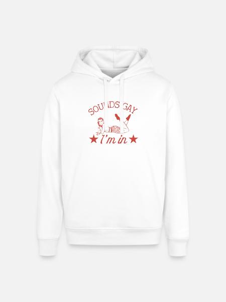 Sounds Gay I'm In - Stanley/Stella Sounder Side Pocket Hoodie - white
