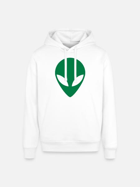 Alien Face - Stanley/Stella Sounder Side Pocket Hoodie - white