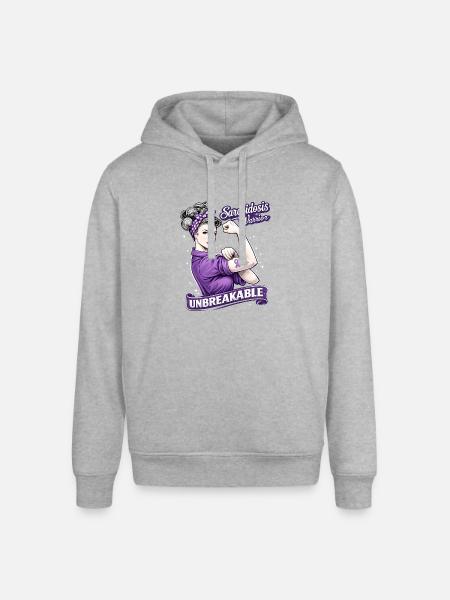 Sarcoidosis Warrior Unbreakable - Stanley/Stella Sounder Side Pocket Hoodie - heather gray