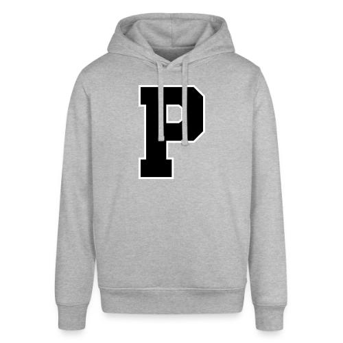 Varsity Letter P Athletic Alphabet Design - Stanley/Stella Sounder Side Pocket Hoodie