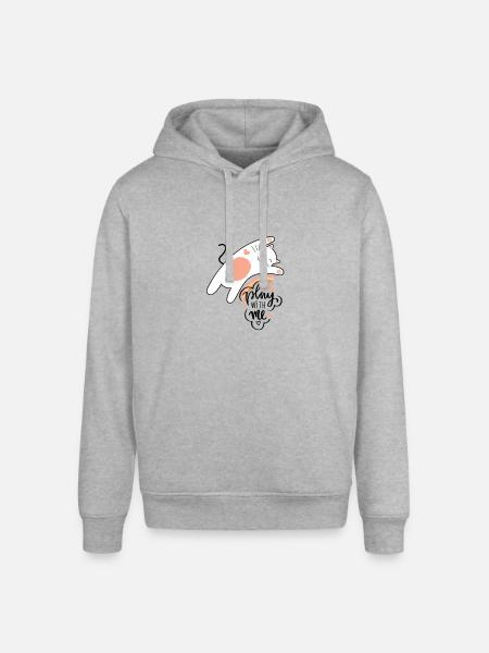 funny cat - Stanley/Stella Sounder Side Pocket Hoodie - heather gray