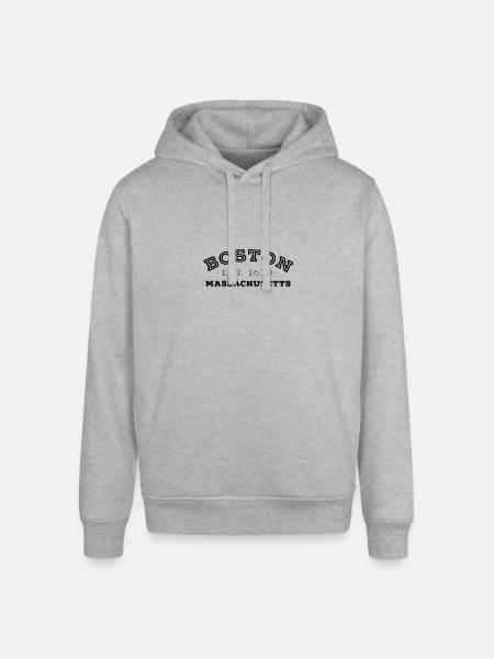 Boston Massachusetts - Stanley/Stella Sounder Side Pocket Hoodie - heather gray