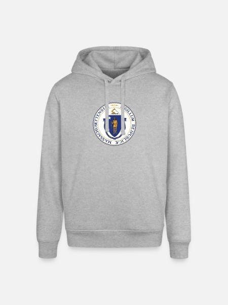 Massachusetts - Stanley/Stella Sounder Side Pocket Hoodie - heather gray