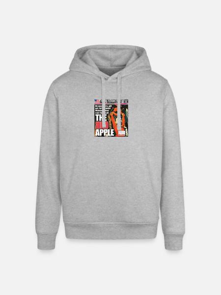 The Red Apple New York Post Zohran Mamdani  - Stanley/Stella Sounder Side Pocket Hoodie - heather gray