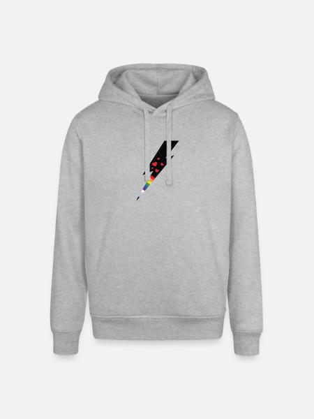 Pride Lightning - Stanley/Stella Sounder Side Pocket Hoodie - heather gray