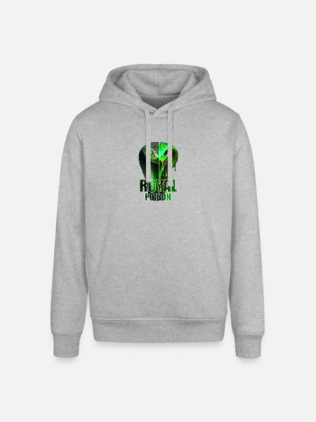 Royal Poison Serpent Split - Stanley/Stella Sounder Side Pocket Hoodie - heather gray
