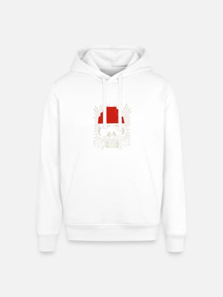 Raccoon DEVO Hat Poster – Bold Political Art Print - Stanley/Stella Sounder Side Pocket Hoodie - black