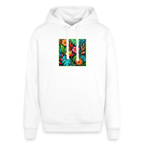 Vibrant Tropical Jungle Bloom Art - Stanley/Stella Sounder Side Pocket Hoodie