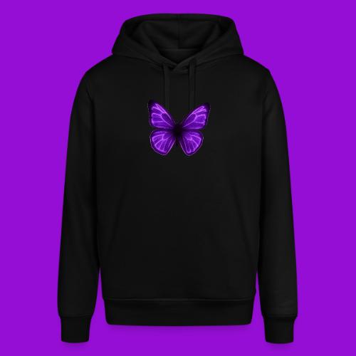 Neon Purple Butterfly - Stanley/Stella Sounder Side Pocket Hoodie