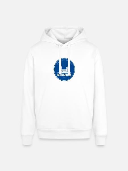 Blue Marseille Landmark Patch - Stanley/Stella Sounder Side Pocket Hoodie - 