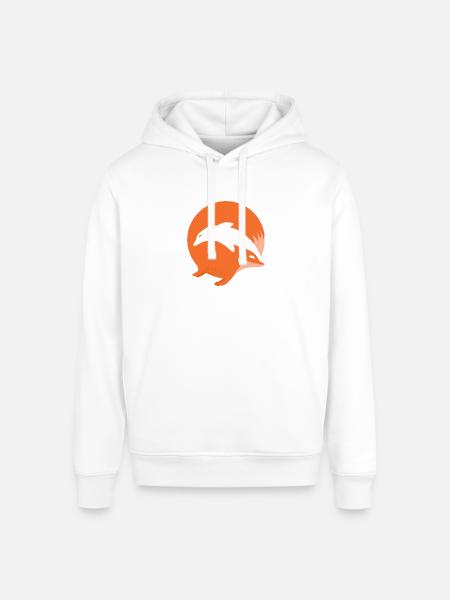 Fox or Dolphin in this fun optical illusion - Stanley/Stella Sounder Side Pocket Hoodie - black