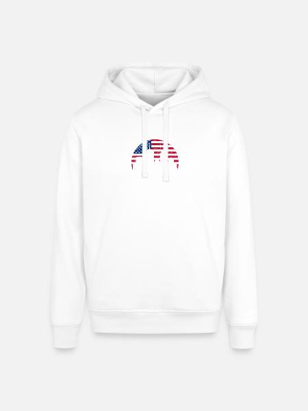 Boston Skyline Flag Emblem - Stanley/Stella Sounder Side Pocket Hoodie -