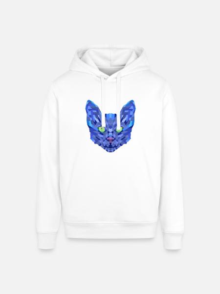 Blue cat face - Stanley/Stella Sounder Side Pocket Hoodie -