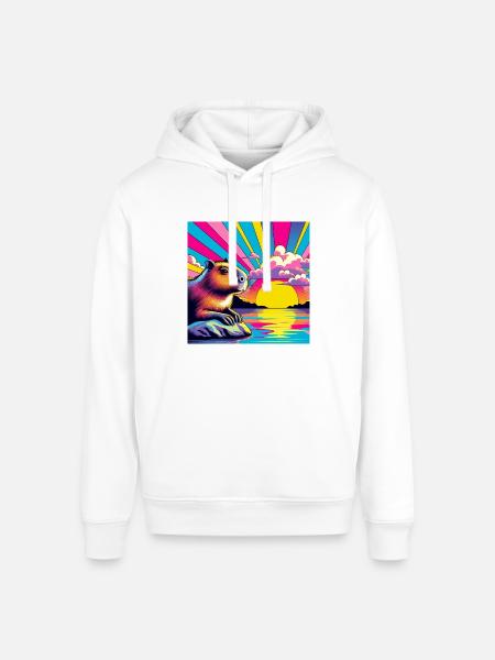 Neon Sunset Guinea Pig - Stanley/Stella Sounder Side Pocket Hoodie -